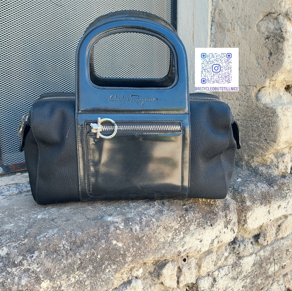 Salvatore Ferragamo Black Doctor's Purse